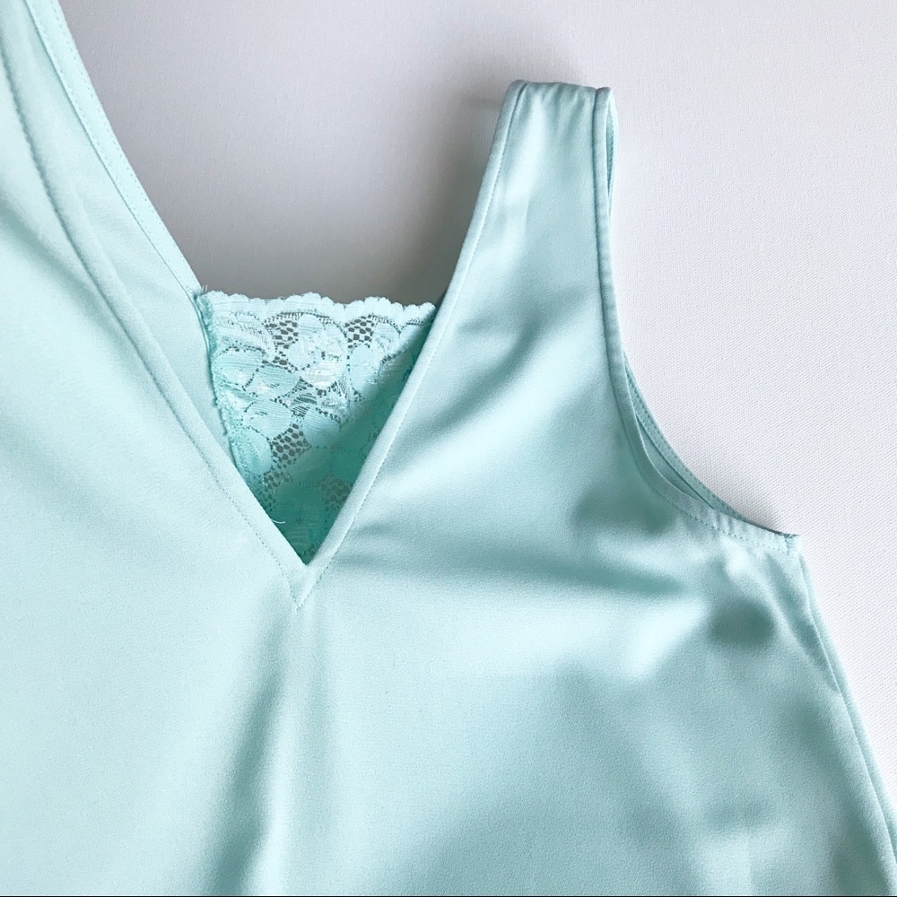 Tildon Shift Dress Lace Slip Tiffany Blue Small - Picture 5 of 5